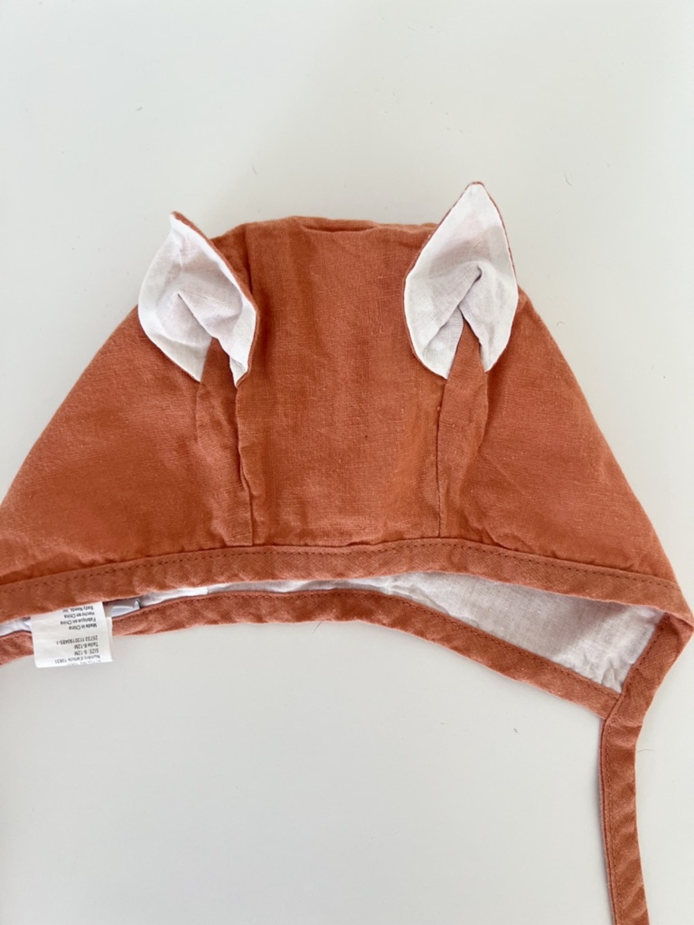 Baby Rust Bonnet with Ears